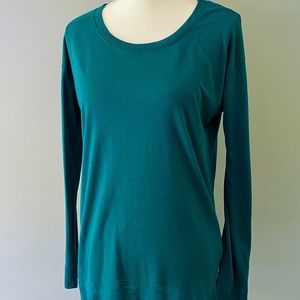 Juniors' SO Authentic Long Sleeve Teal Tunic Length Top